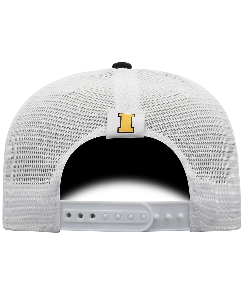 Men's Top of the World Black, White Iowa Hawkeyes Trucker Snapback Hat