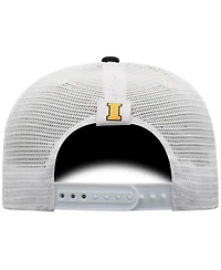 Men's Top of the World Black, White Iowa Hawkeyes Trucker Snapback Hat