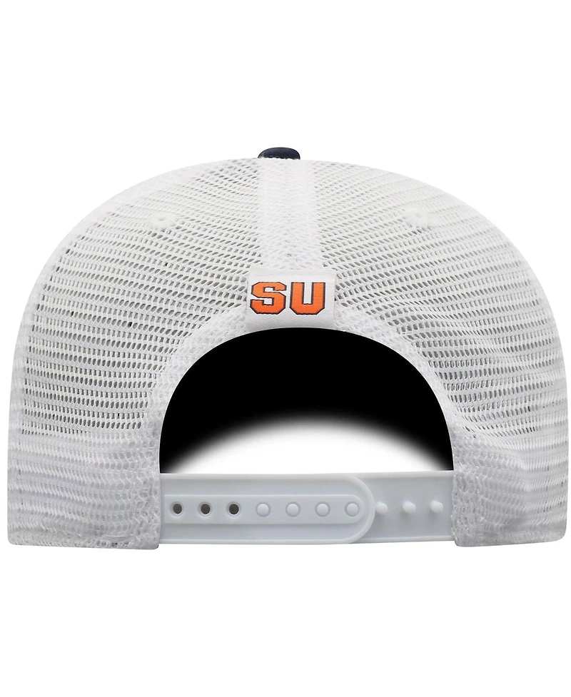 Men's Top of the World Navy, White Syracuse Orange Trucker Snapback Hat