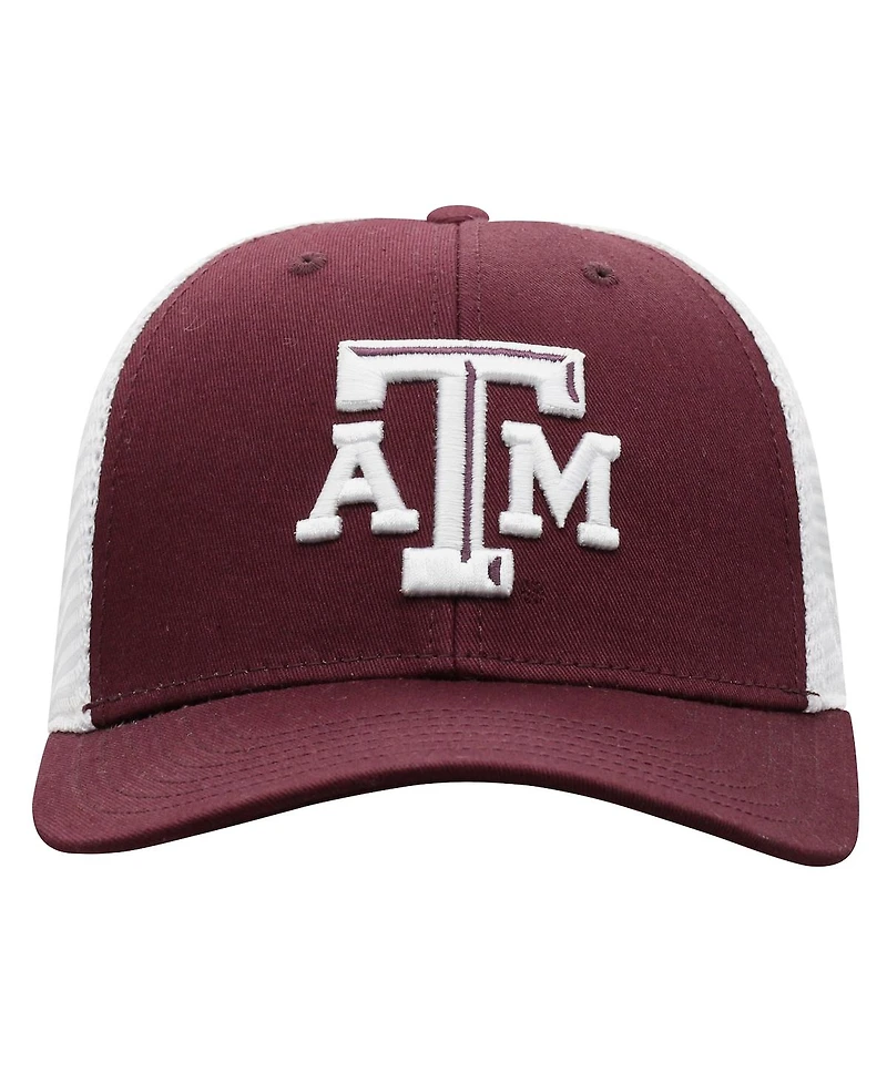 Men's Top of the World Maroon, White Texas A&M Aggies Trucker Snapback Hat