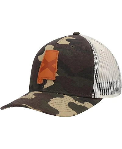 Men's Local Crowns Camo Alabama Icon Woodland State Patch Trucker Snapback Hat