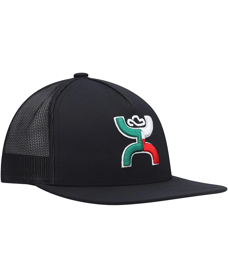 Men's HOOey Black Boquillas Trucker Snapback Hat