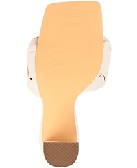 Journee Collection Women's Maysie Woven Square Toe Sandals