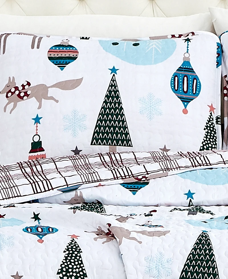 Southshore Fine Linens Winter Wonderland Oversized Reversible -Pc. Quilt Set
