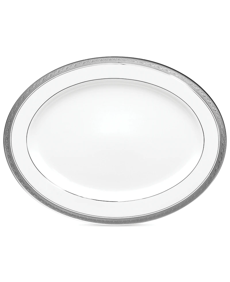 Noritake Dinnerware, Crestwood Platinum Oval Platter