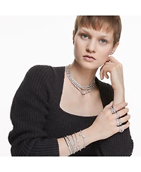 Swarovski Attract Soul Heart Rhodium Plated Bangle