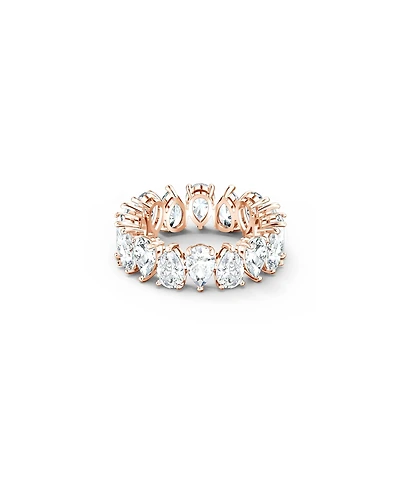 Swarovski Silver-Tone Round Crystal Ring