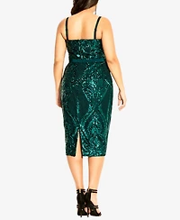 City Chic Women's Sequin Sofia Dress