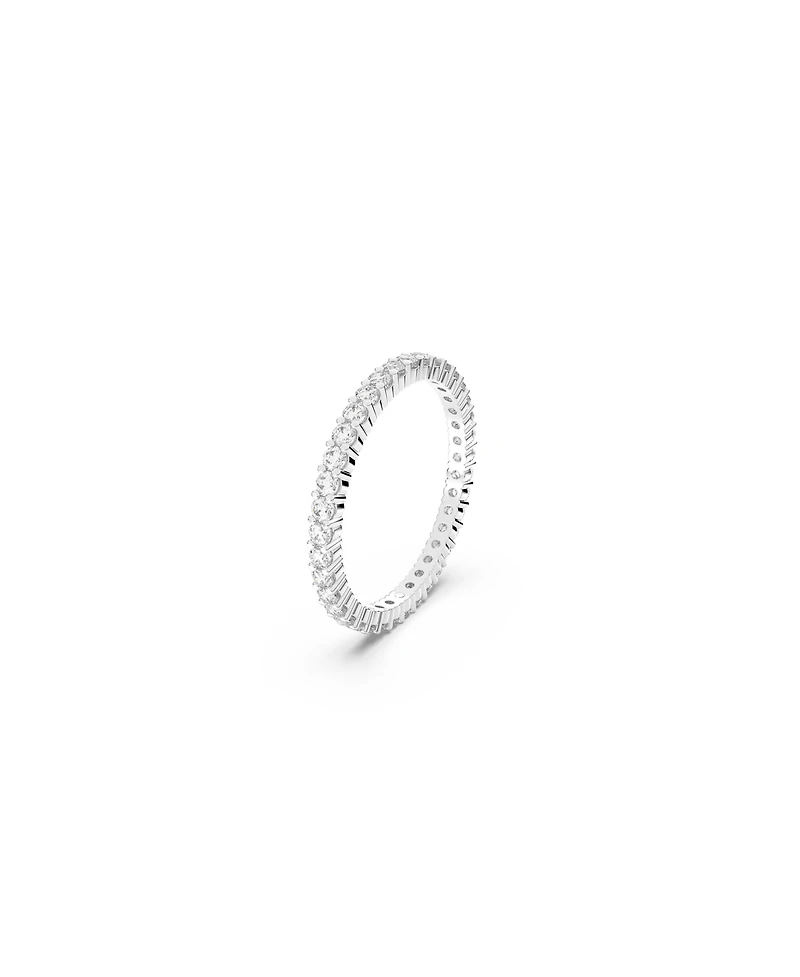 Swarovski Vittore Round Cut Rhodium Plated Ring