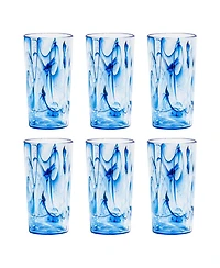 Abode Homewares Aegean Swirl Jumbo Premium Acrylic Glasses, Set of 6
