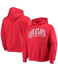 Men's Champion Red Clark Atlanta University Panthers Tall Arch Pullover Hoodie