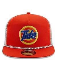 Men's New Era Orange, White Erik Jones Golfer Snapback Adjustable Hat