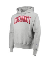 Men's Champion Heathered Gray Cincinnati Bearcats Cincy Arch Pullover Hoodie