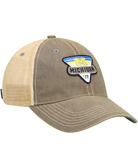 Men's Gray Michigan Wolverines Legacy Point Old Favorite Trucker Snapback Hat