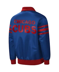 Men's Starter Royal Chicago Cubs The Captain Ii Full-Zip Varsity Jacket