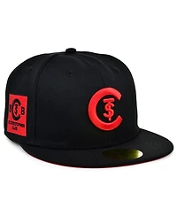 Men's Physical Culture Black St. Christopher Club Fives Fitted Hat