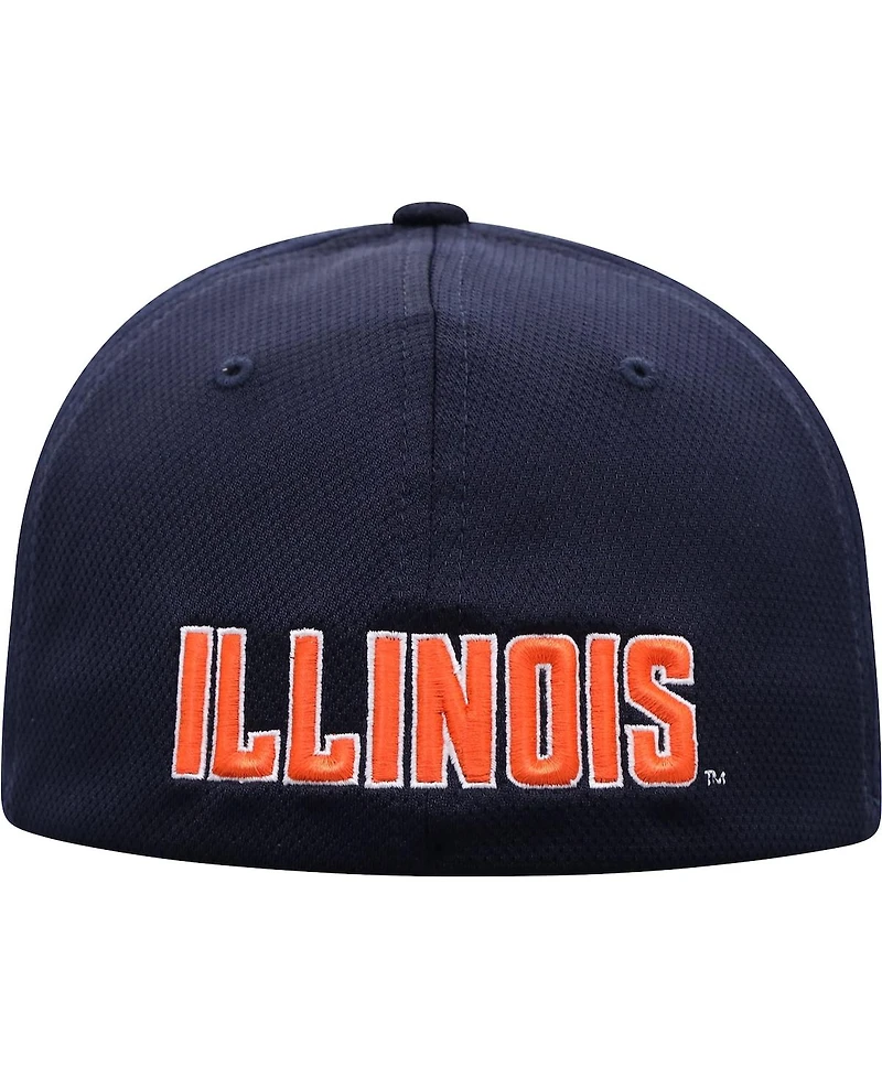 Men's Top of The World Navy Illinois Fighting Illini Reflex Logo Flex Hat