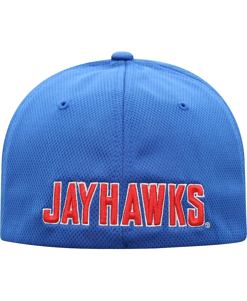 Men's Top of The World Royal Kansas Jayhawks Reflex Logo Flex Hat
