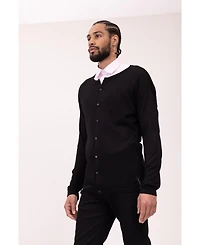 Ron Tomson Men's Modern Lightweight Knit Shacket Sweater