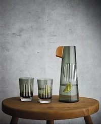 Nude Glass Parrot Carafe with Tumblers, Set of 3