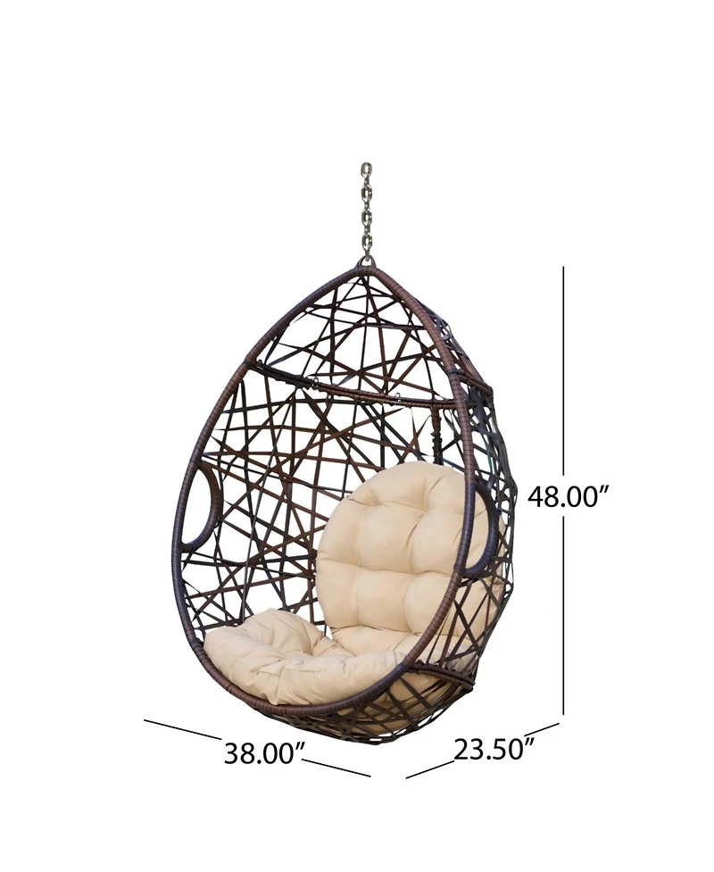 Cayuse Indoor and Outdoor Wicker Tear Drop Hanging Chair
