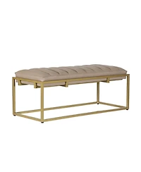 Riebe Contemporary Handmade Channel Stitch Ottoman Bench