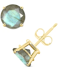 Labradorite Stud Earrings 14k Gold (Also Onyx)