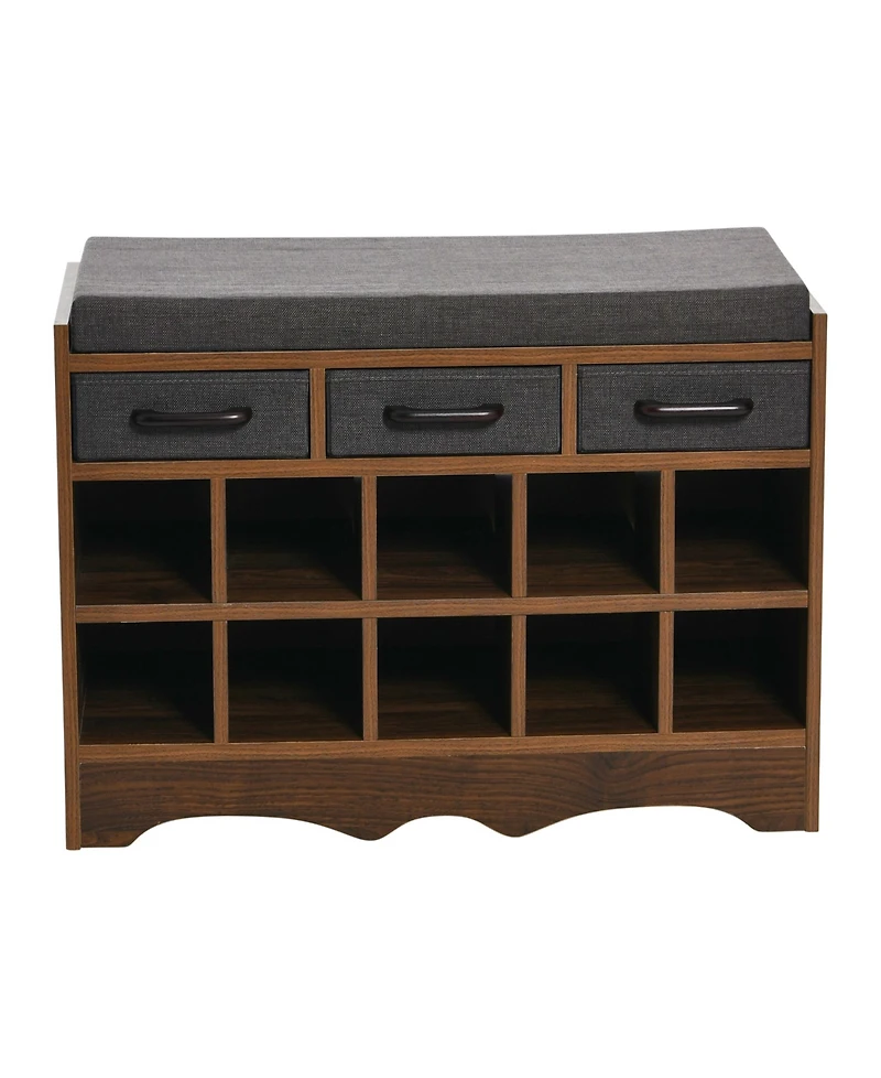 Entryway Shoe Bench with 10 Cubbies
