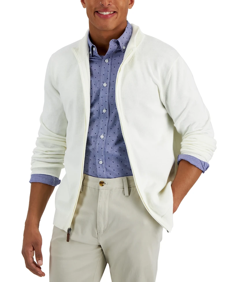 Club Room Men's Full-Zip Sweater, Created for Macy's