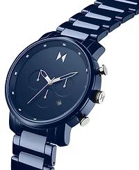 Mvmt Men's Chrono Blue Ceramic Bracelet Watch 45mm