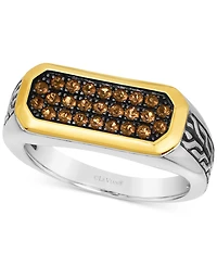 Le Vian Men's Chocolate Quartz Cluster Ring (1/2 ct. t.w.) in 14k Gold & Sterling Silver