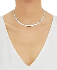 Giani Bernini Herringbone Link Choker Necklace in 14k Gold-Plated Sterling Silver, 14" + 2" extender, Created for Macy's (Also in Silver)