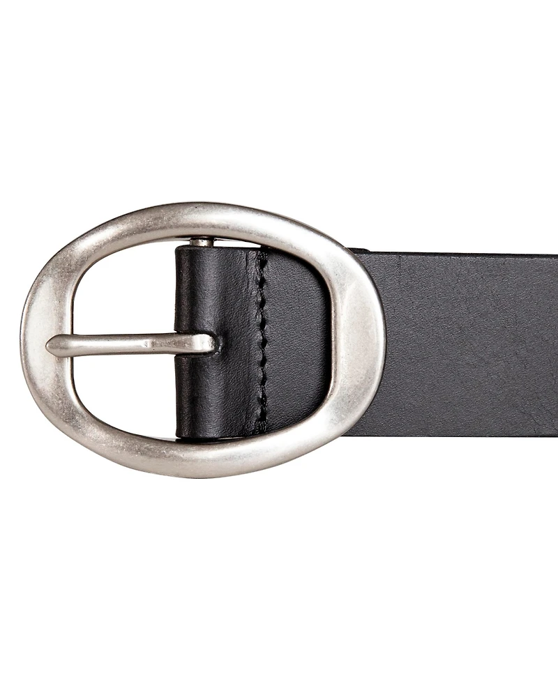 Lucky Brand Women's Oval Center Bar Buckle Leather Belt