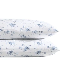 Closeout! Laura Ashley 300 Thread Count Cotton Sateen Pillowcase Pair, Standard