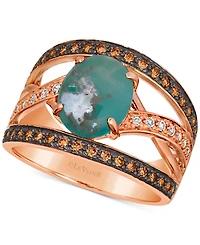Le Vian Aquaprase Candy & Diamond (3/8 ct. t.w.) Openwork Statement Ring in 14k Rose Gold