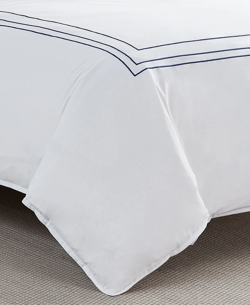 Nautica Alden White Embroidered -Piece Duvet Cover Set