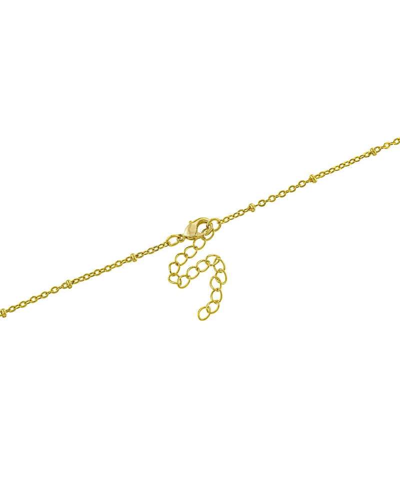 Women's Clear Crystal Mushrooms Pendant Necklace