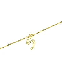 Women's Clear Crystal Mushrooms Pendant Necklace