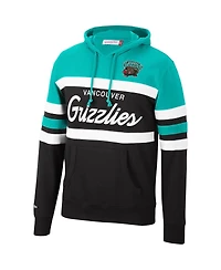 Men's Mitchell & Ness Turquoise, Black Vancouver Grizzlies Head Coach Pullover Hoodie