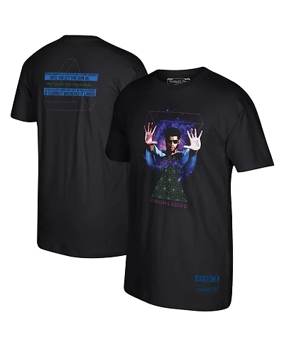Men's Mitchell & Ness Kareem Abdul-Jabbar Black Social Justice Warrior Drop Knowledge T-shirt