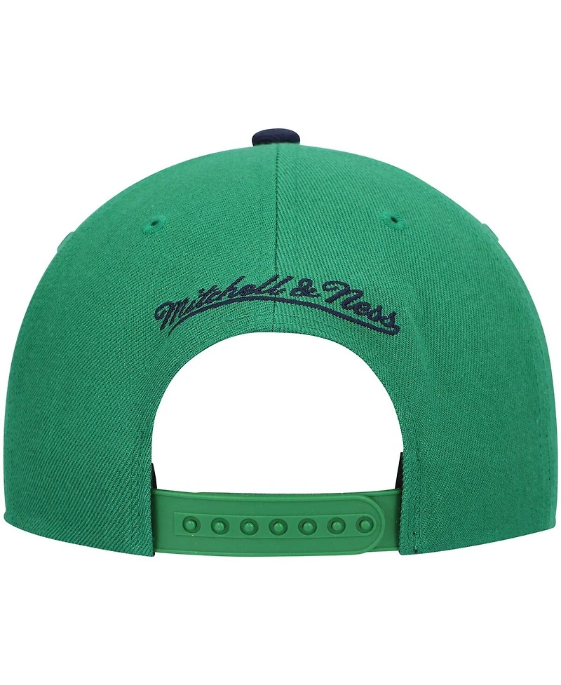 Men's Mitchell & Ness Green, Navy Dallas Mavericks Hardwood Classics Team Two-Tone 2.0 Snapback Hat