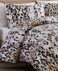 Kenneth Cole New York Abstract Leopard 3 Piece Comforter Set