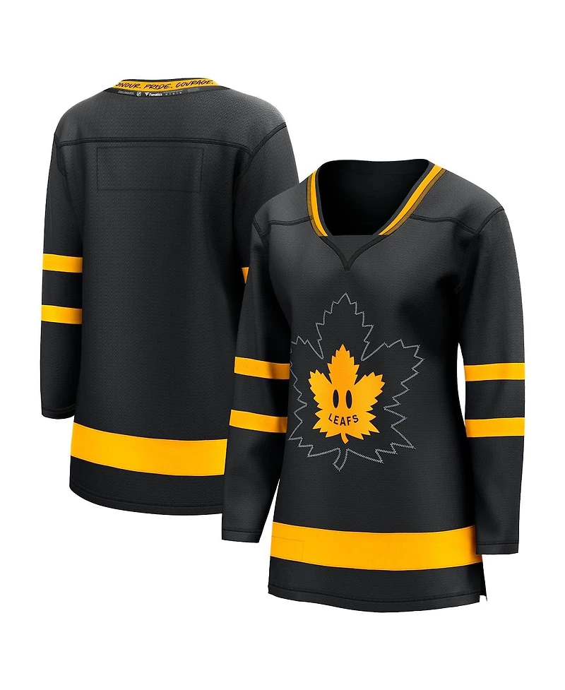 Women's Fanatics Auston Matthews Black Toronto Maple Leafs Alternate Premier Breakaway Reversible Player Jersey
