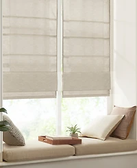 Madison Park Printed Faux Silk Light Filtering Roman Shade, Room Darkening Single Panel For Bedroom, Lightweight Window Shades Living Room,
