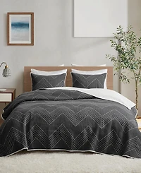 Ink+Ivy Pomona Boho Chevron 3-Pc. Quilt Set, Full/Queen