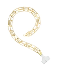 Anne Klein Women's Gold-Tone Alloy Metal Chain Necklace designed for Apple AirPods and AirPods Pro