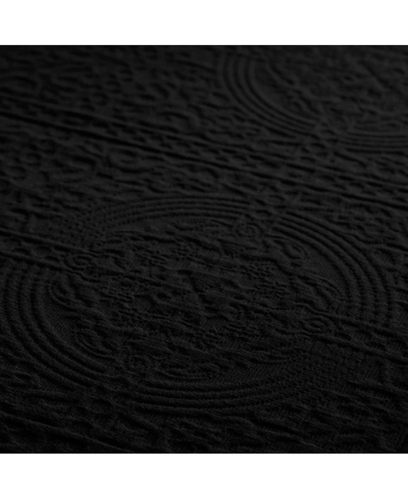 Superior 100% Cotton Fleur De Lis Medallion All-Season 2-Piece Coverlet Set, Twin