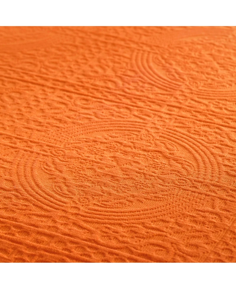 Superior 100% Cotton Fleur De Lis Medallion All-Season 2-Piece Coverlet Set, Twin