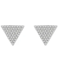 Wrapped Diamond Triangle Stud Earrings (1/4 ct. tw) in 14k White Gold, Created for Macy's