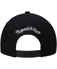 Men's Mitchell & Ness Black Houston Rockets Hardwood Classics Script 2.0 Snapback Hat